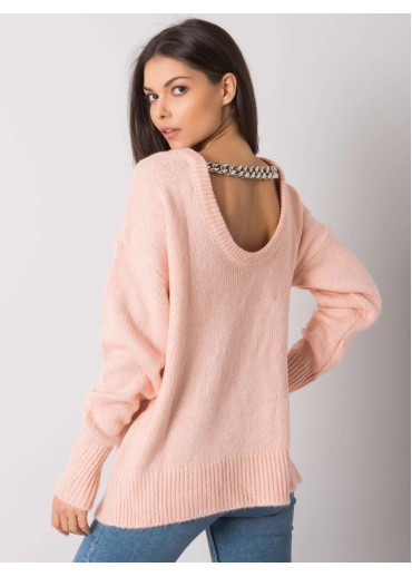Púdrovo ružový pulóver