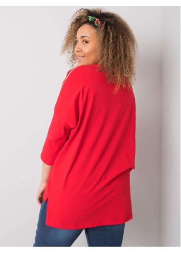 Červené tričko s potlačou