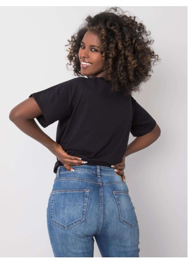 Čierne bavlnené tričko