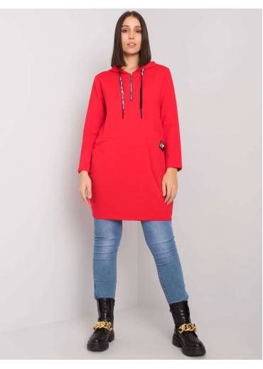 Červená tunika s kapucňou