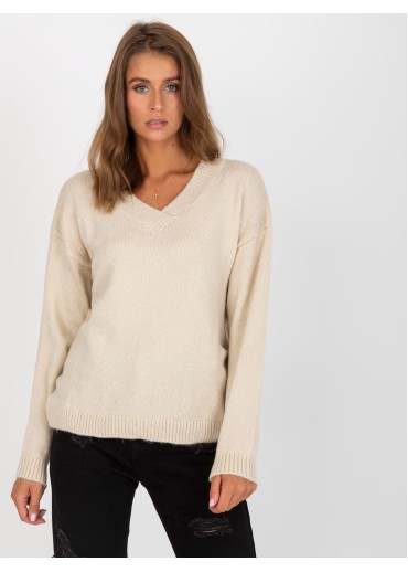 Béžovo hnedý pulóver