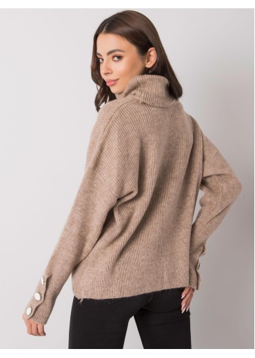 Béžovo hnedý dámsky sveter