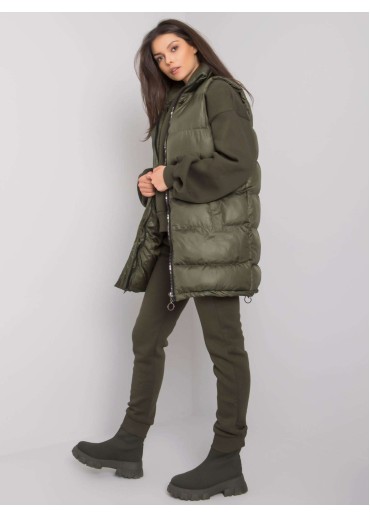 Khaki zelená tepláková súprava s vestou