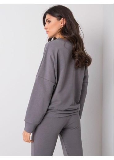 Tmavosivá bavlnená mikina