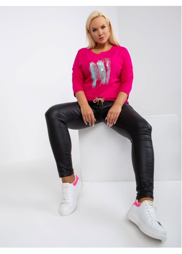 Fuchsiovo ružové tričko s potlačou