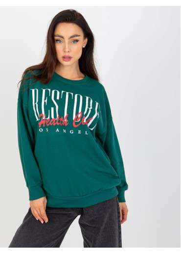 Tmavozelená basic mikina