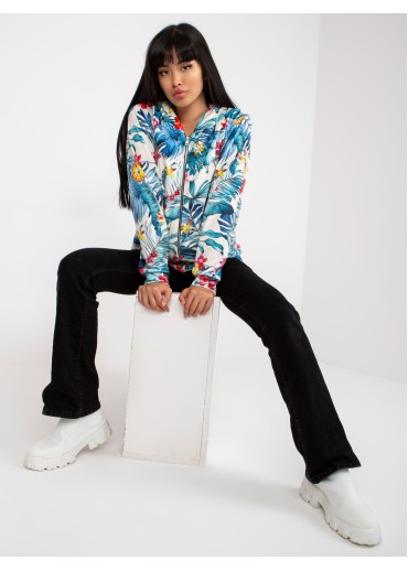 Svetlomodrá kvetovaná mikina