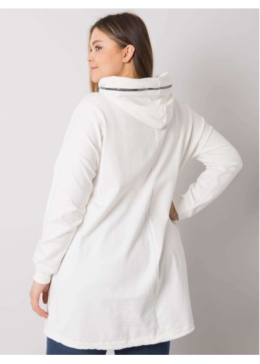 Smotanovo biela mikina s kapucňou