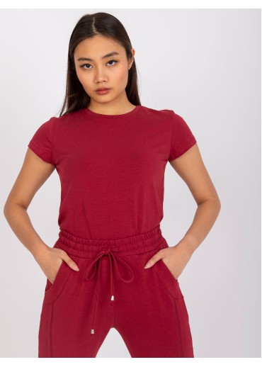 Bordovo červené basic tričko