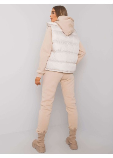 Béžovo hnedá tepláková súprava s vestou