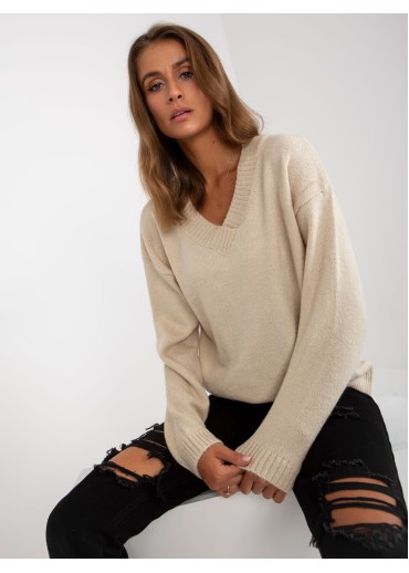 Béžovo hnedý pulóver