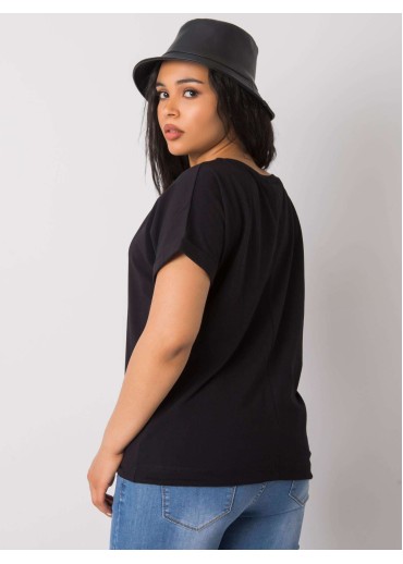 Čierne one size tričko s výšivkou