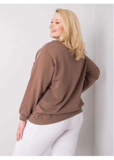 Hnedá bavlnená mikina