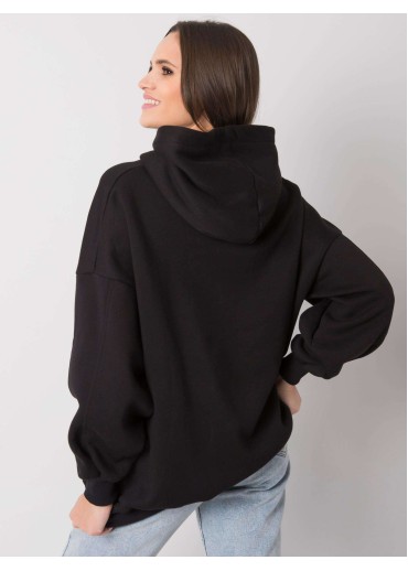 Čierna mikina s kapucňou