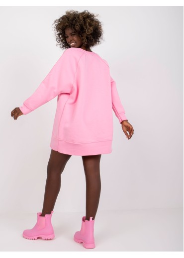 Ružová oversize mikina