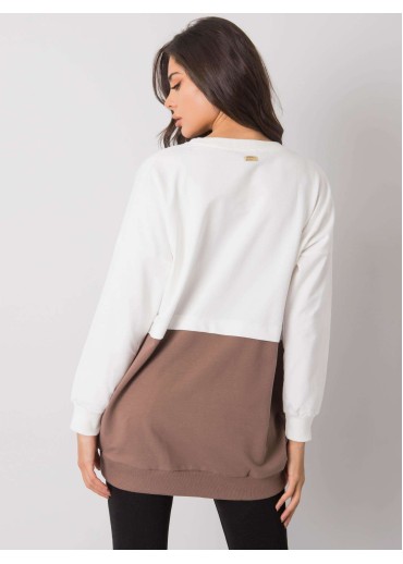 Hnedá predlžená mikina