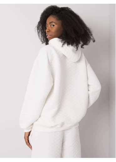 Smotanovo biela mikina s kapucňou