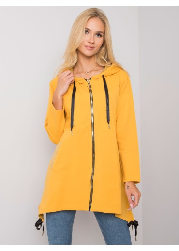 Žltá asymetrická mikina