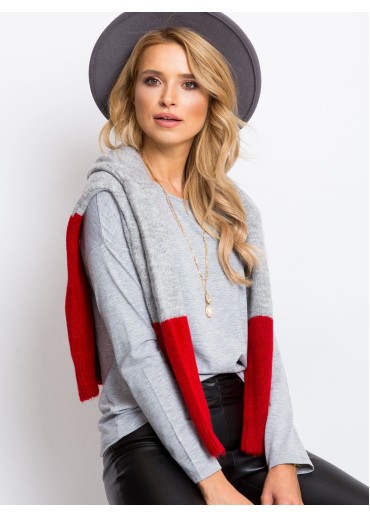 Sivé basic tričko s dlhým rukávom