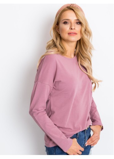 Ružové basic tričko s dlhým rukávom