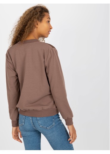 Hnedá mikina na zips