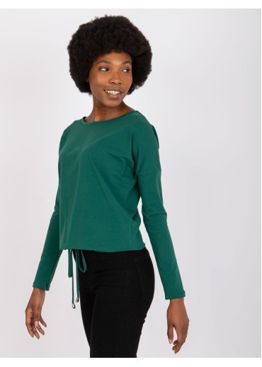Tmavozelené tričko s dlhým rukávom