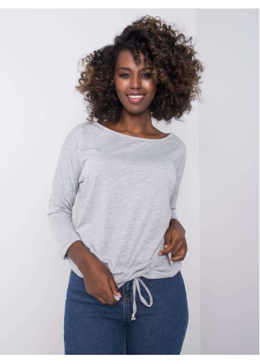 Sivé tričko s 3/4 rukávom