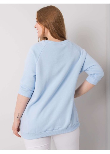 Svetlomodrá pohodlná mikina