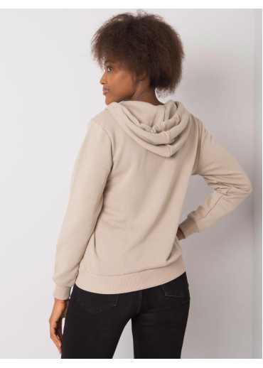 Béžovo hnedá basic mikina