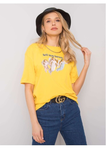 Žlté bavlnené tričko