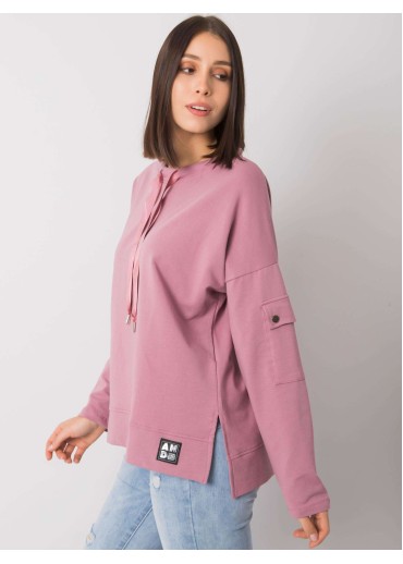 Tmavopúdrovo ružová mikina