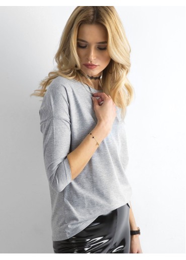 Sivé tričko s 3/4 rukávom