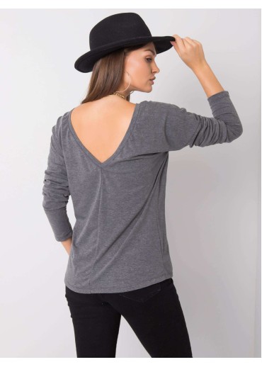 Tmavosivé tričko s dlhým rukávom