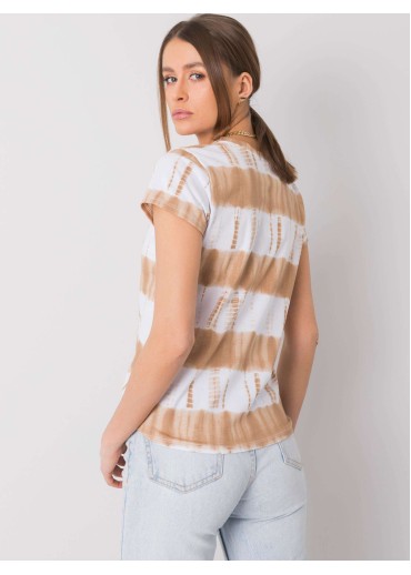Béžovo hnedé pruhované tričko