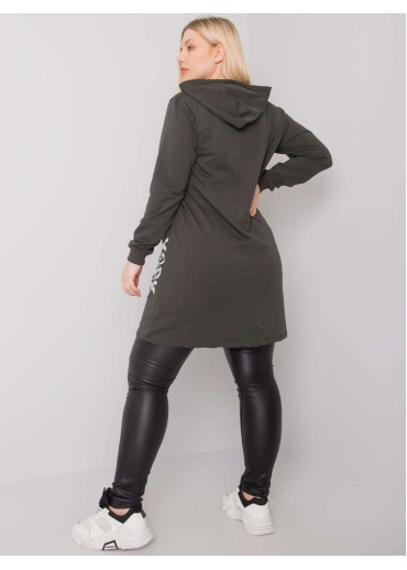 Tmavopúdrovo ružová tunika s potlačou