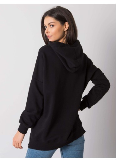 Čierna mikina s kapucňou