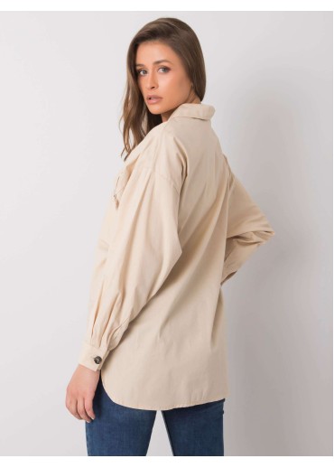 Béžovo hnedá asymetrická košeľa