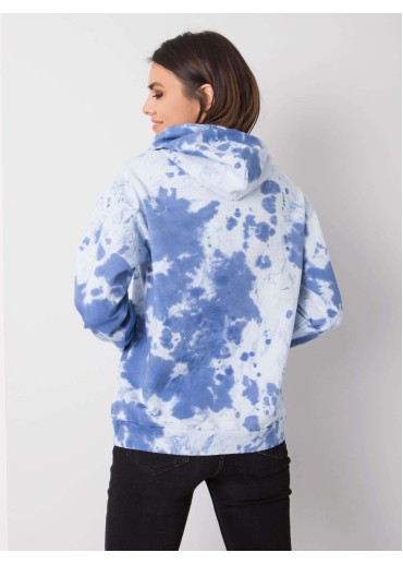 Svetlomodrá batikovaná mikina