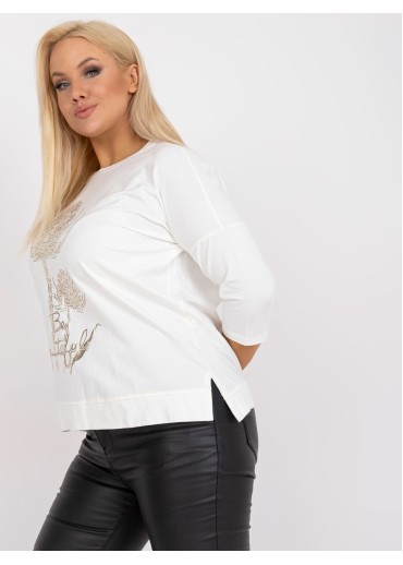 Smotanovo biele tričko s potlačou