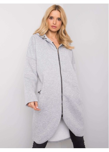 Sivá predĺžená mikina