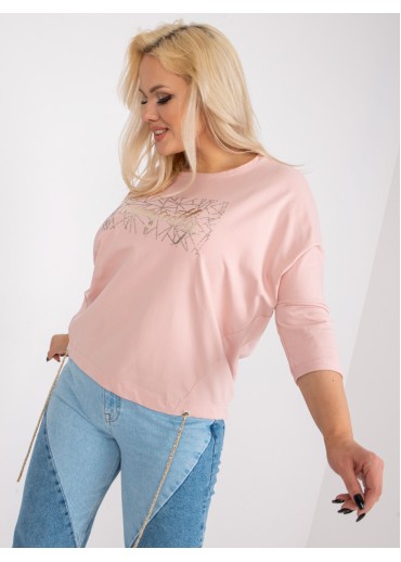 Tmavopúdrovo ružové tričko s potlačou
