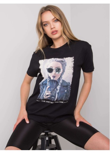 Čierne bavlnené tričko