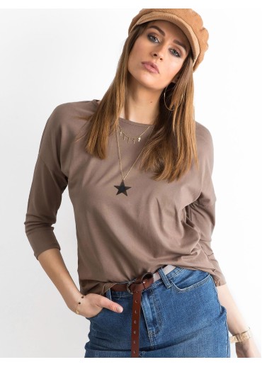 Hnedé basic tričko