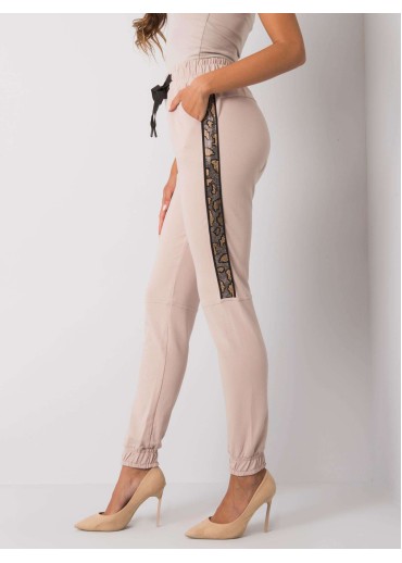 Béžovo hnedé tepláky