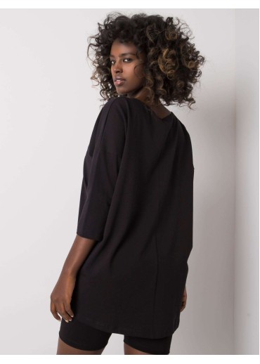 Čierne tričko s 3/4 rukávom