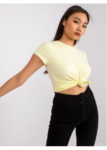 Vanilkovo žlté bavlnené tričko