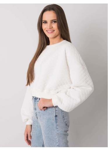 Smotanovo biela crop top mikina