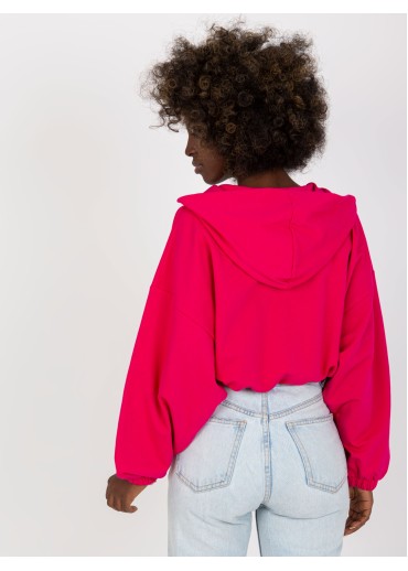 Fuchsiovo ružová krátka mikina