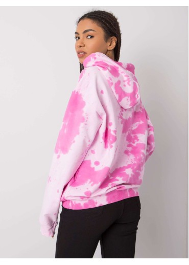 Ružová batikovaná mikina