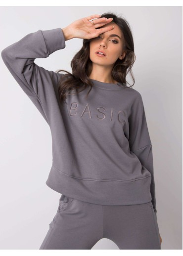 Tmavosivá bavlnená mikina